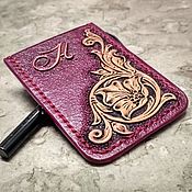 Personalized leather passport cover, passport cover