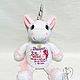Stuffed unicorn toy with personalized embroidery, Stuffed Toys, Murmansk,  Фото №1