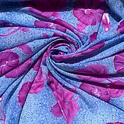 Ткань Трикотаж Пунто Милано Вискоза в Сиренево-Фиолетовых тонах Италия