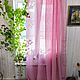 Льняная штора сетка "Розовая пастель" 250/250 см, Шторы, Коломна,  Фото №1