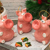 Сувениры и подарки handmade. Livemaster - original item Pig, ceramic hand bell.. Handmade.
