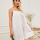 Batiste nightdress with embroidery " Classic..", Nightdress, Moscow,  Фото №1