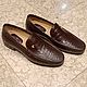 Loafers for men, made of genuine crocodile leather, brown color. Loafers. SHOES&BAGS. My Livemaster. Фото №4