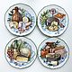 Painted porcelain Plate Cheese Collection on the wall, Plates, Kazan,  Фото №1