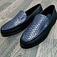 Moccasins made of genuine Python leather and genuine calfskin!. Moccasins. SHOES&BAGS. Online shopping on My Livemaster.  Фото №2
