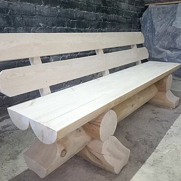 Дача и сад ручной работы. Ярмарка Мастеров - ручная работа Скамья из Бревна. Handmade.