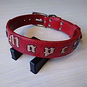 Зоотовары handmade. Livemaster - original item Personalized dog collar made of genuine leather, leather collar. Handmade.
