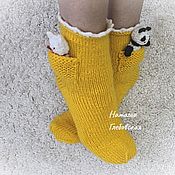 Аксессуары handmade. Livemaster - original item Cute socks with pockets and toys.. Handmade.