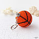 Баскетбольный мяч - брелок из бисера, Спортивные сувениры, Соликамск,  Фото №1