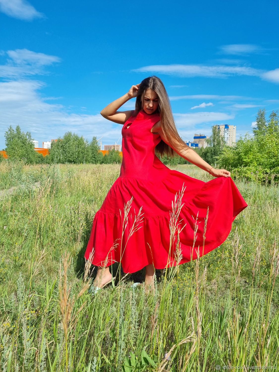  летнее платье из натурального льна, Платья, Омск,  Фото №1