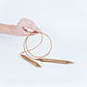 Wooden circular spokes made of natural wood cherry 14 mm. N22. Knitting Needles. ART OF SIBERIA. My Livemaster. Фото №4