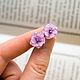 Earrings studs "Sakura" purple. Stud earrings. Sweet Rose. Online shopping on My Livemaster.  Фото №2