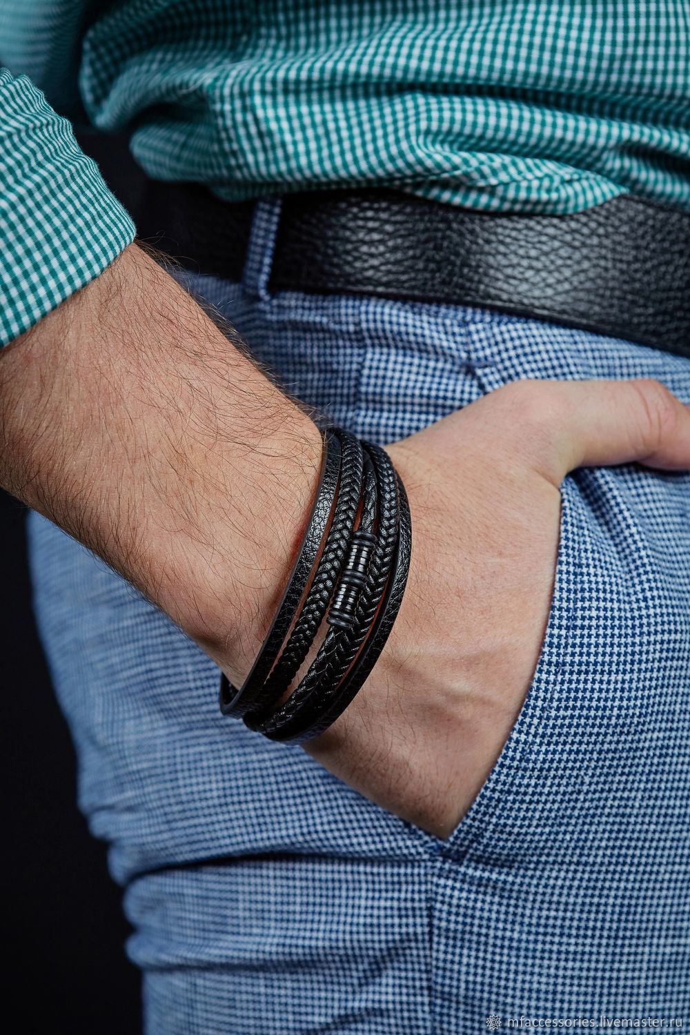 Браслет из кожи Premium купить в интернет-магазине Ярмарка Мастеров по цене 3190 ₽ – WLLOARU, Браслет регализ, Москва - доставка по России