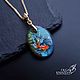 Goldfish pendant with chain. Gifts for March 8. OLGA KNIAZEVA | Yuvelirnaya zhivopis. Интернет-магазин Ярмарка Мастеров.  Фото №2