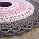 Knitted rug knitted round Provence. Carpets. knitted handmade rugs (kovrik-makrame). My Livemaster. Фото №4