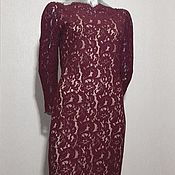 Одежда handmade. Livemaster - original item Cord lace dress,Bordeaux.