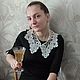 Воротник кружевной Зимний сонет, русское кружево. Воротнички. 'Звонкие коклюшки' Татьяна. Ярмарка Мастеров.  Фото №6
