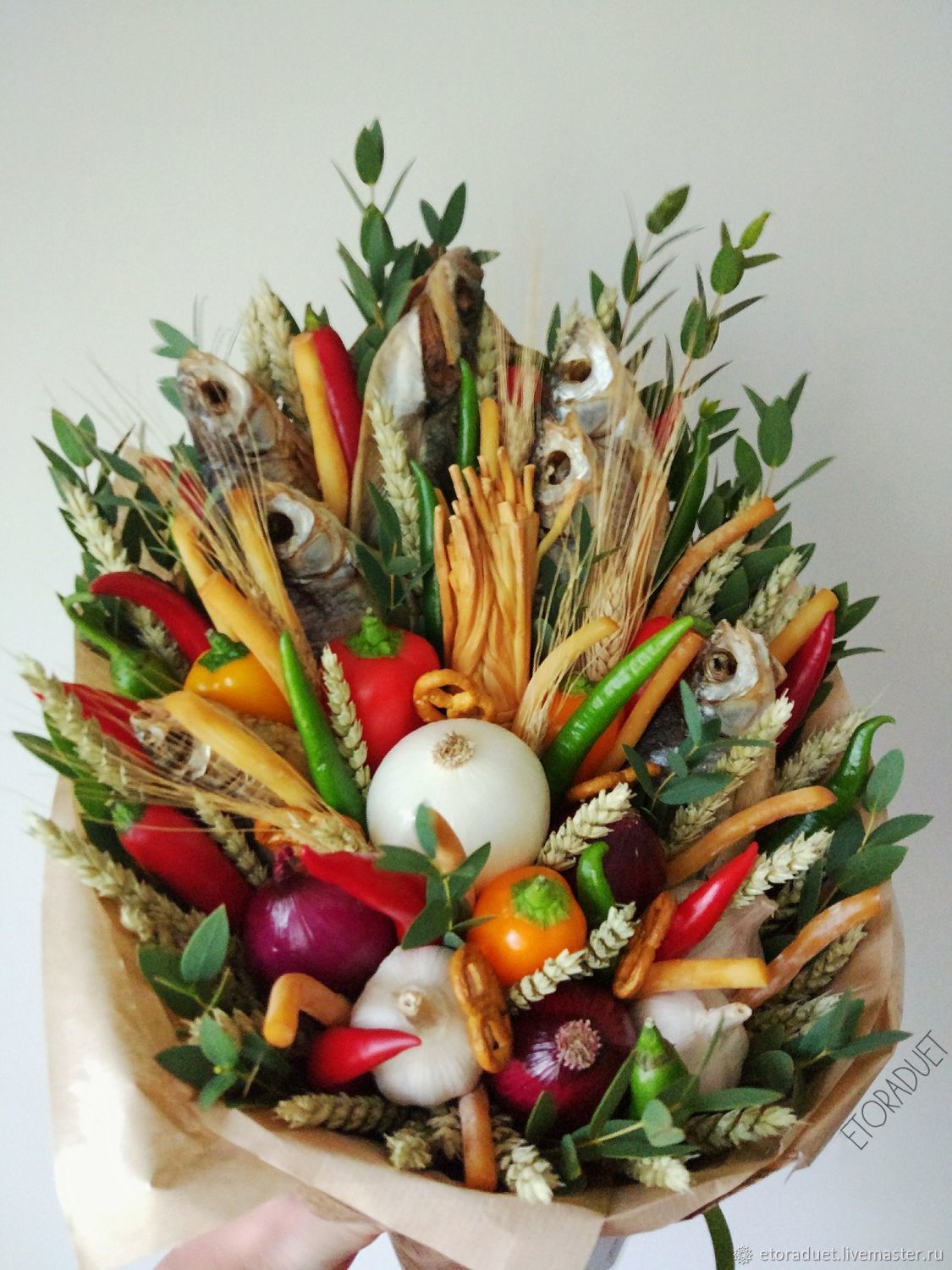 Мужской букет. Букет с воблой – заказать на Ярмарке Мастеров – EWANRRU ...