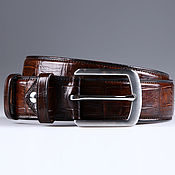 Аксессуары handmade. Livemaster - original item Crocodile leather belt IMA3304VK. Handmade.