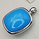 Silver pendant with natural turquoise 22h18 mm, Pendants, Moscow,  Фото №1