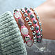 Set of 4 bracelets: rose quartz, hematite. Bracelet set. Solanda. Online shopping on My Livemaster.  Фото №2