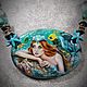  Pendant with a lacquer miniature of the Little Mermaid. Pendant. Olesy Losygina. My Livemaster. Фото №5