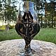 'Tiger eye of the dragon' glass with natural stones. Wine Glasses. Skari-art. Online shopping on My Livemaster.  Фото №2