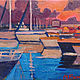 Oil painting. The Port Of Sochi. yachts, Pictures, Moscow,  Фото №1