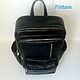 Leather backpack ' Black Windows'. Backpacks. Sergei. My Livemaster. Фото №5
