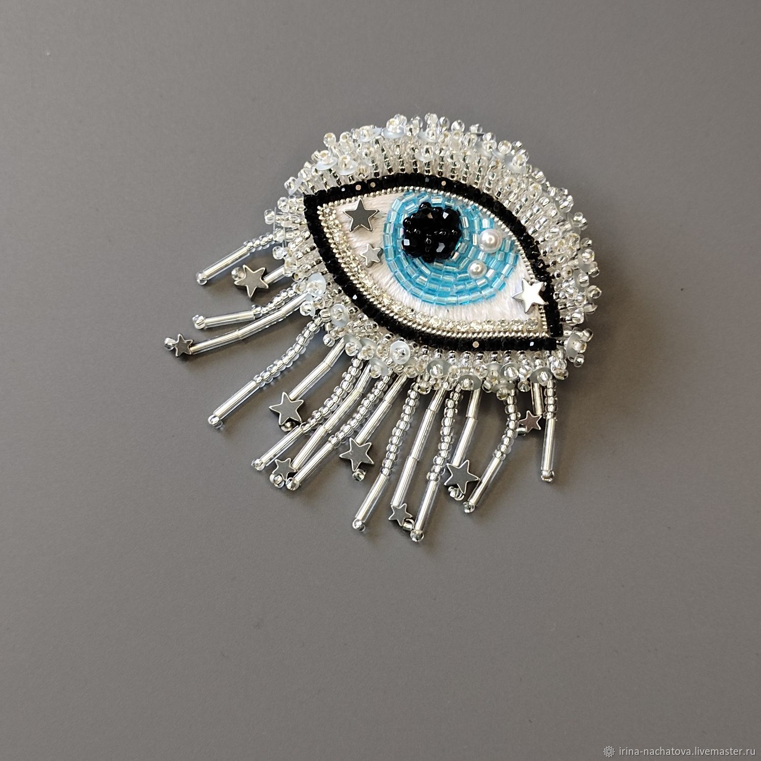 Брошь глаз из бисера, голубой глаз украшение для женщины в интернет ...