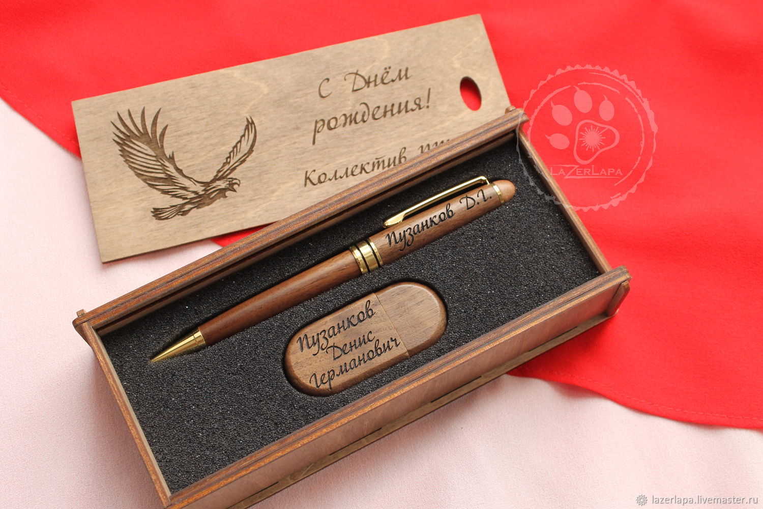 Ручка, флешка и блокнот с персональной гравировкой подарок мужчине на ...