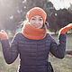 Knit set womens Orange (hat, beanie, Snood, mittens). Headwear Sets. KnitTOyou. Online shopping on My Livemaster.  Фото №2