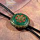 India 'Ethnic' bolo tie with stones (Coral and Malachite). Vintage ties. Neformal-World. My Livemaster. Фото №4