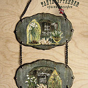 Для дома и интерьера handmade. Livemaster - original item Hanger key holder double DAFFODILS AND lilies of the valley. Handmade.