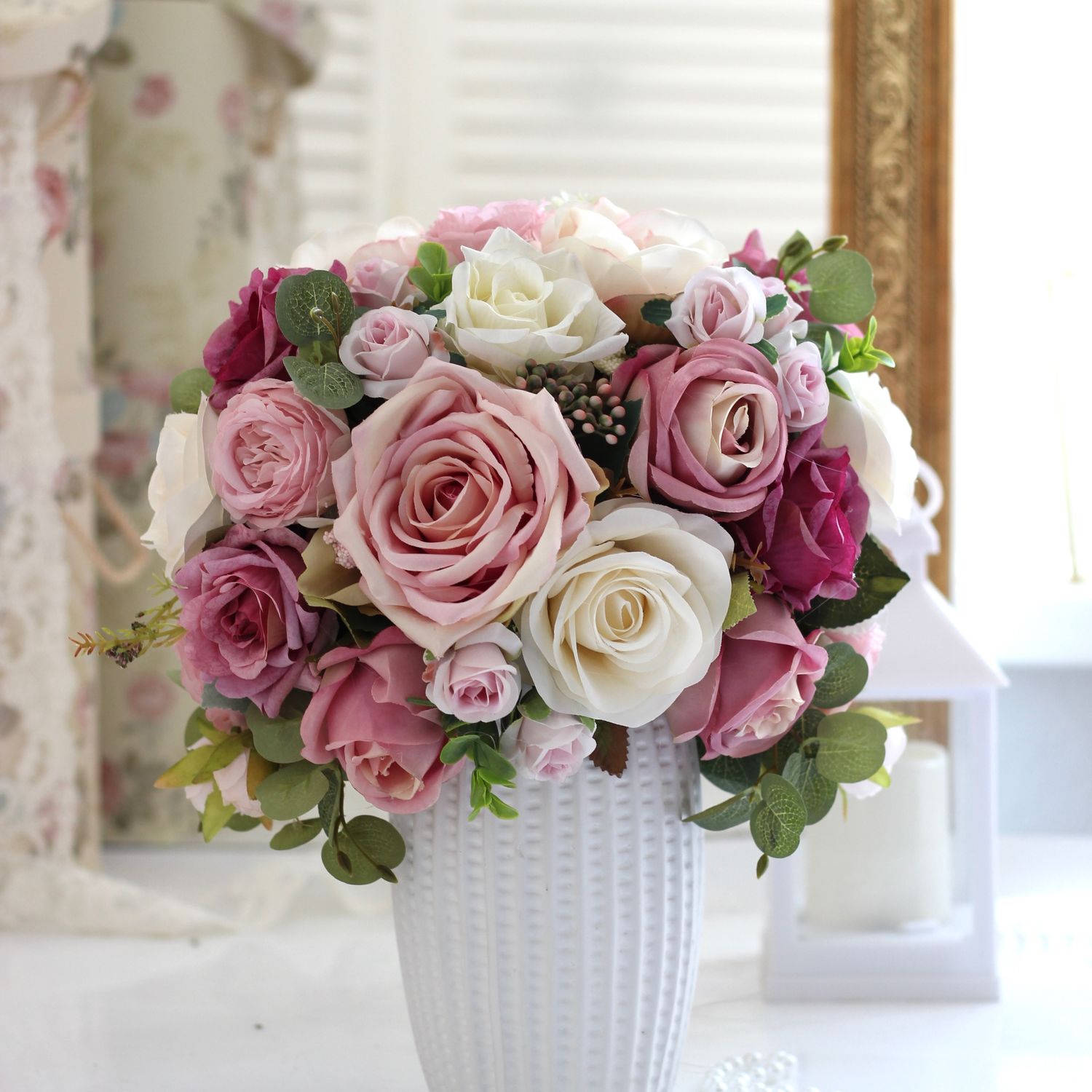 Круглая цветочная композиция из искусственных цветов в интернет ...