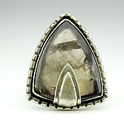 925 Sterling Silver Ring with untreated pyrite IV0094