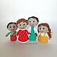 Finger toys knitted Big happy family. Stuffed Toys. sunnytoys-gifts. My Livemaster. Фото №4