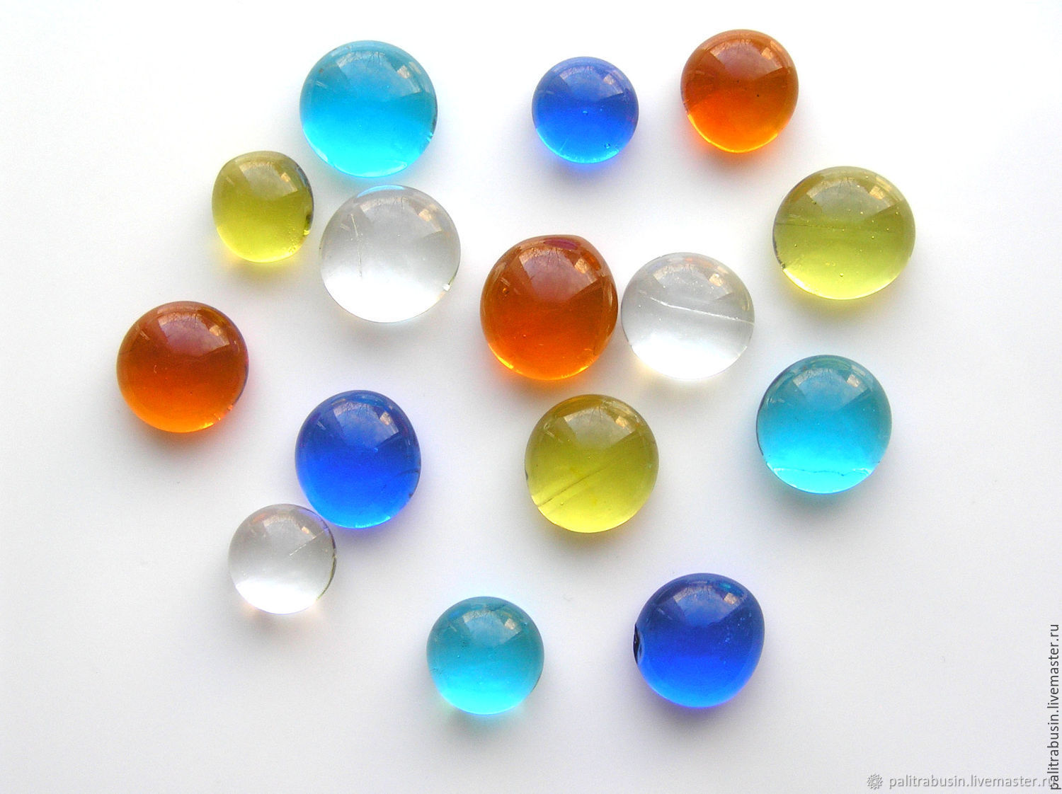 Glass cabochon assorted colors, Cabochons, Tyumen,  Фото №1