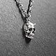Серебряный кулон Череп с рогами. Подвеска. Rhyton Jewelry. Ярмарка Мастеров.  Фото №4