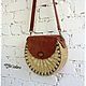 Bag Beige Wicker Women's Round Leather Handle. Classic Bag. lmillame. My Livemaster. Фото №4