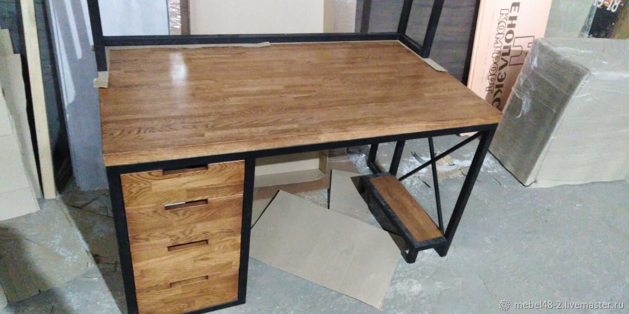 Стол компьютерный из сращенного ДУБА в интернет-магазине Ярмарка ...
