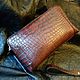 Men's purse, made of genuine crocodile leather, exclusive painting, Man purse, St. Petersburg,  Фото №1