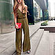 Silk jumpsuit 'Khaki', Jumpsuits & Rompers, Moscow,  Фото №1