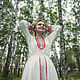 Linen tunic with skirt for girl and women "Ward". People\\\'s shirts. IRA, RUSSKIJ KOSTYuM. Ярмарка Мастеров.  Фото №4