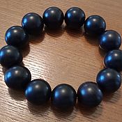 Украшения handmade. Livemaster - original item A rosary bracelet made of black ebony is large!! 20 mm. Handmade.
