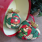 Сувениры и подарки handmade. Livemaster - original item Set of Christmas tree toys kimekomi Girls in hats (ball and heart). Handmade.