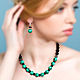 Set of malachite 'Ural tales', Jewelry Sets, Moscow,  Фото №1