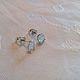 Order Natural Aquamarine Oval Stud Earrings in 925 Silver. marusjy. Livemaster. . Stud earrings Фото №3