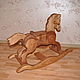 Лошадка-качалка "Сивка-бурка". Мягкие игрушки. Авторская мебель 'Ovs.Wood'. Интернет-магазин Ярмарка Мастеров.  Фото №2