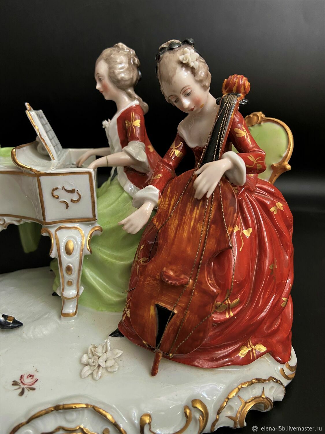 Винтаж: СТАТУЭТКА ФАРФОР VOLKSTEDT КОМПОЗИЦИЯ ГРУППА МУЗЫКАНТЫ ГЕРМАНИЯ ...